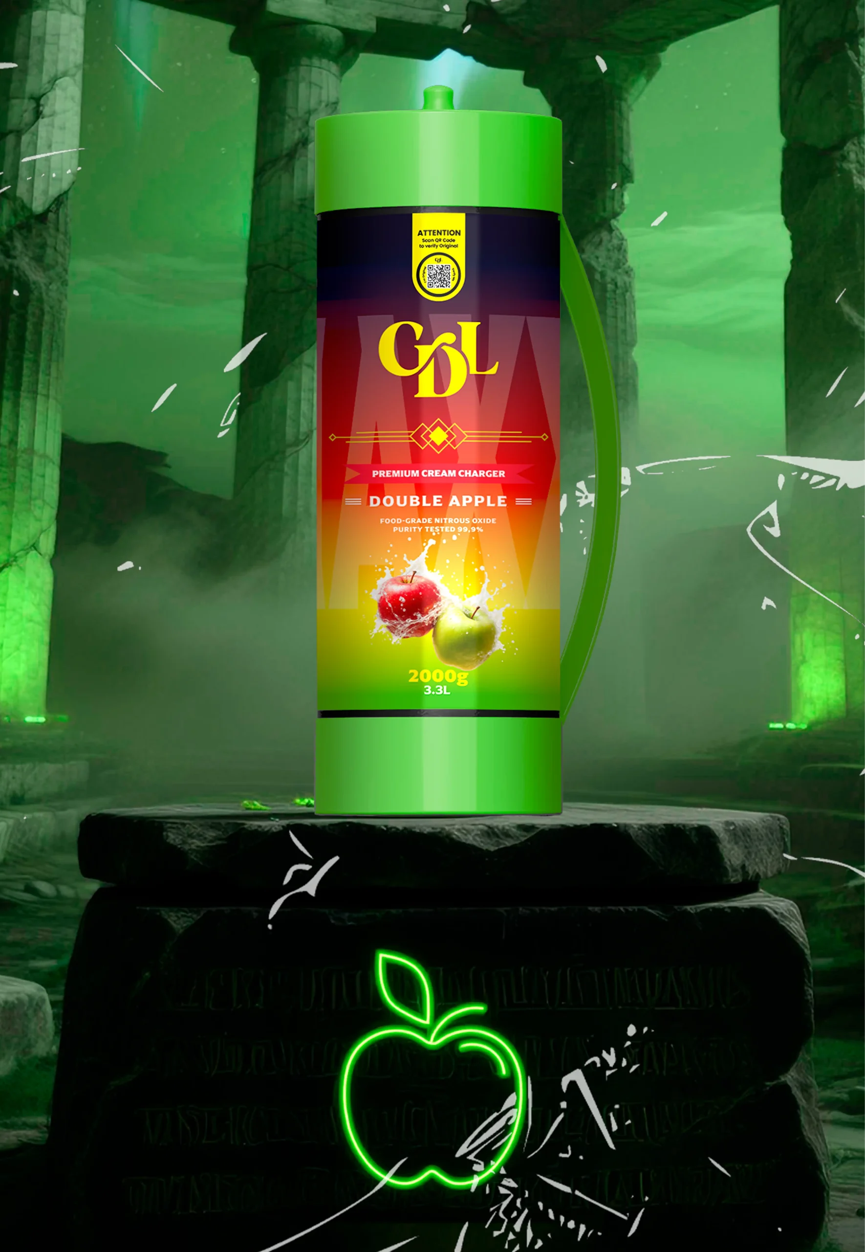 cream deluxe maxxi 2000g n2o double apple cream deluxe maxxi 2000g n2o double apple